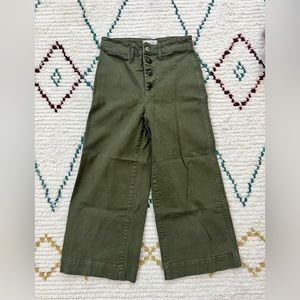 Green Madewell Wide Leg Canvas Pants